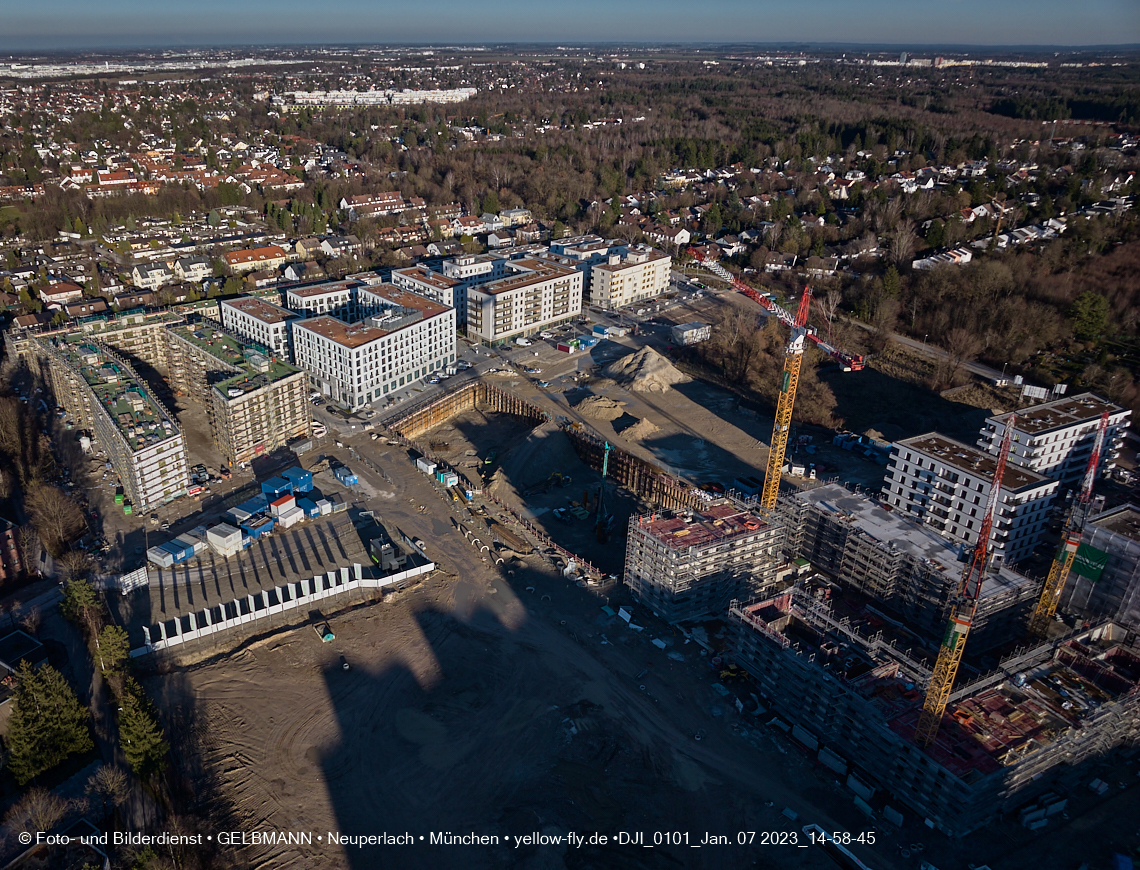 07.01.2023 - Baustelle zum Alexisquartier und Pandion Verde in Neuperlach